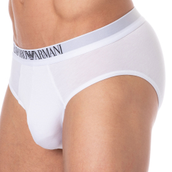 Lot de 2 Slips Soft-Touch Bamboo Viscose Blancs Emporio Armani