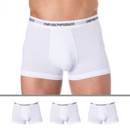 Lot de 3 Boxers Core Logoband Blancs Emporio Armani