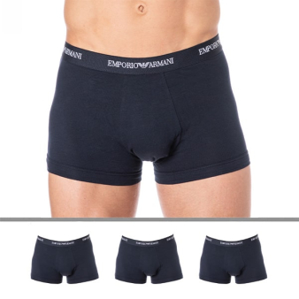 Emporio Armani 3-Pack Core Logoband Boxer Briefs - Navy