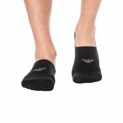 Emporio Armani 3-Pack Casual Cotton Invisible Socks - Black