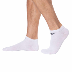 Emporio Armani 3-Pack Casual Cotton Sneaker Socks - White