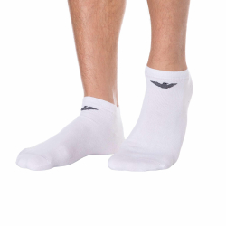 Emporio Armani 3-Pack Casual Cotton Sneaker Socks - White