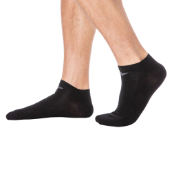 Emporio Armani 3-Pack Casual Cotton Sneaker Socks - Black