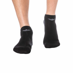 Emporio Armani 3-Pack Casual Cotton Sneaker Socks - Black