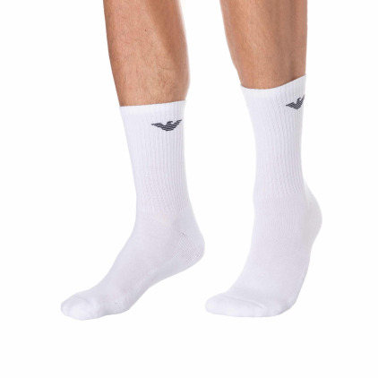 Lot de 3 Paires de Chaussettes Sporty Sponge Blanches Emporio Armani