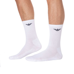 Emporio Armani 3-Pack Sporty Sponge Socks - White