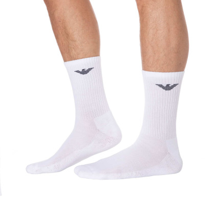Lot de 3 Paires de Chaussettes Sporty Sponge Blanches Emporio Armani