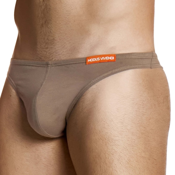 String Micro Knit Coton Marron