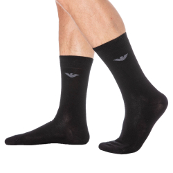 Emporio Armani 3-Pack Casual Cotton Socks - Black