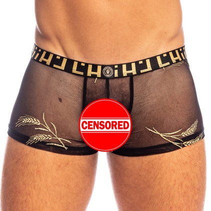 Shorty Hipster Push-Up Epi d'Or Noir L'Homme Invisible