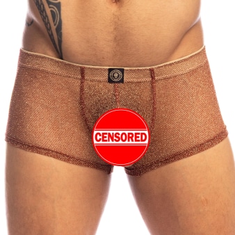 L'Homme invisible Fire & Gold Push-Up Trunks - Copper