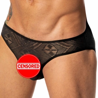L'Homme invisible Désirs Nocturnes Bellevue Briefs - Black