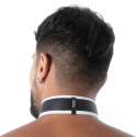 Collier en Néoprène Noir - Blanc TOF Paris