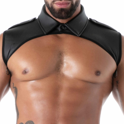 Harnais à Col Chemise en Néoprène Noir TOF Paris