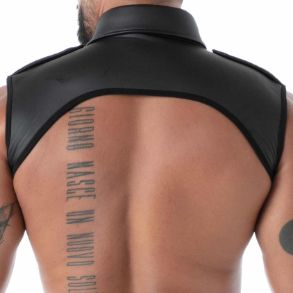 Harnais à Col Chemise en Néoprène Noir TOF Paris