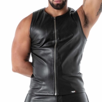 Débardeur Zippé Kinky Noir TOF Paris