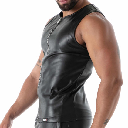 Débardeur Zippé Kinky Noir TOF Paris