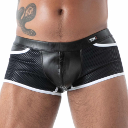 TOF Paris Kinky Full Zip Trunks - Black - White
