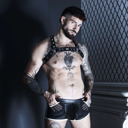 Harnais Bulldog Kinky Noir TOF Paris