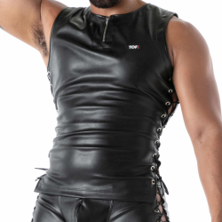 Débardeur à Lacets Kinky Noir TOF Paris