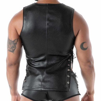 Débardeur à Lacets Kinky Noir TOF Paris