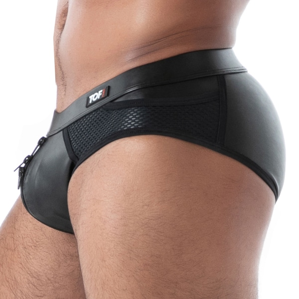 Slip Zippé Kinky Noir TOF Paris