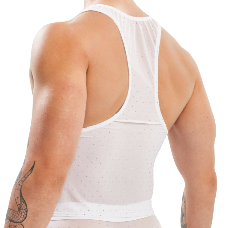 Sexy Boy Night Glow Tank Top - White