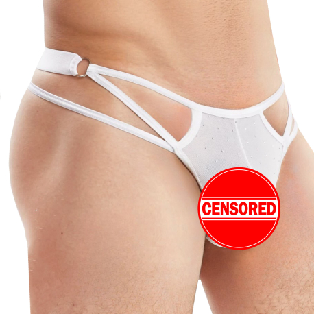 Sexy Boy Night Glow Thong - White