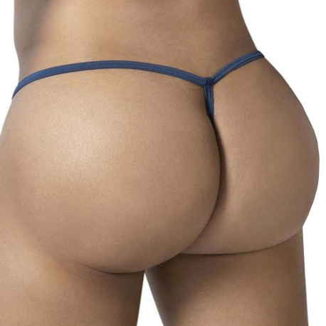 CandyMan Sliding G-String - Petrol Blue