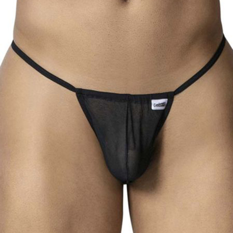 CandyMan Transparent G-String - Black