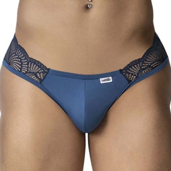 Jock Strap Dentelle Bleu Marine CandyMan