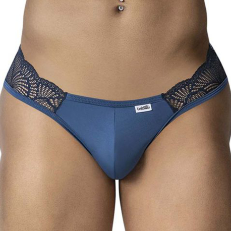CandyMan Lace Jockstrap - Navy