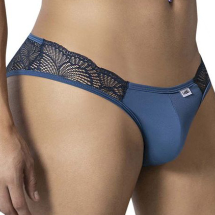 Jock Strap Dentelle Bleu Marine CandyMan