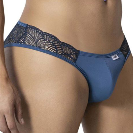 CandyMan Lace Jockstrap - Navy