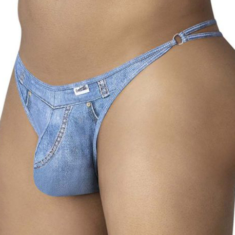 CandyMan Cowboy Thong - Blue Denim