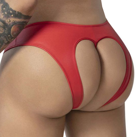 CandyMan Bottomless Heart Briefs - Red