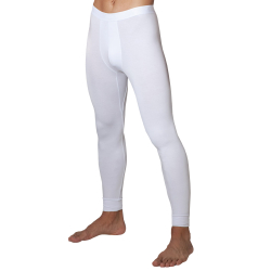 Caleçon Long Coton Modal Blanc Doreanse