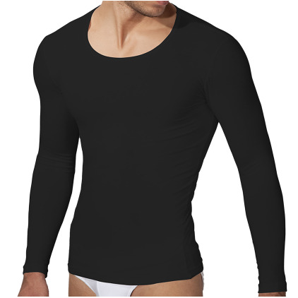 T-Shirt Col Rond Coton Modal Noir Doreanse