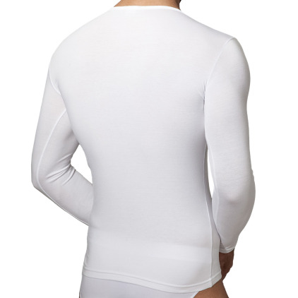 T-Shirt Col Rond Coton Modal Blanc Doreanse