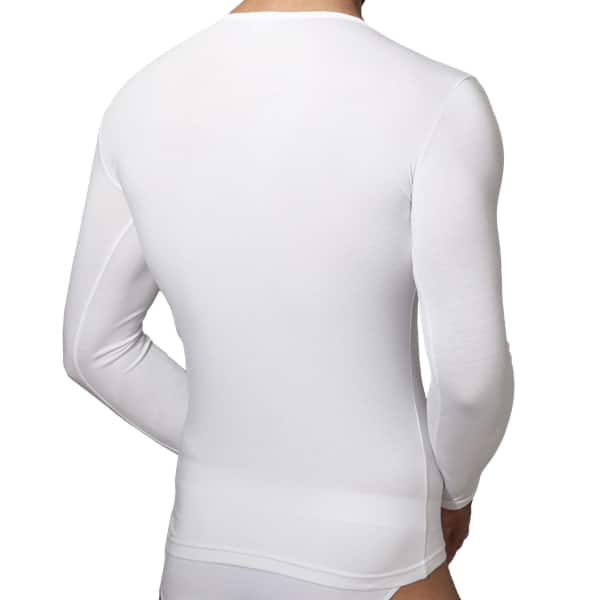 T-Shirt Col Rond Coton Modal Blanc Doreanse