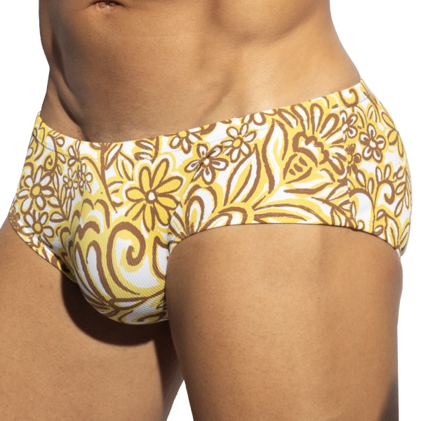 ES Collection Van Gogh Flowers Mini Boxer - Yellow