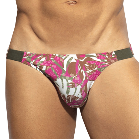 ES Collection Garden Rib Bikini Briefs - Khaki