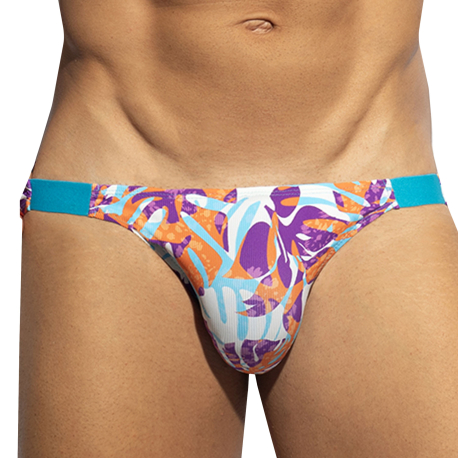 ES Collection Garden Rib Bikini Briefs - Turquoise