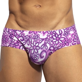 Boxer Mini Fleurs Van Gogh Violet ES Collection