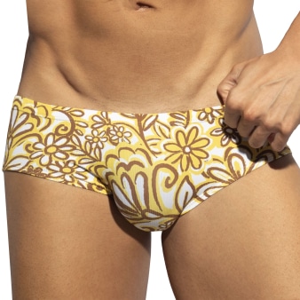 ES Collection Van Gogh Flowers Mini Boxer - Yellow