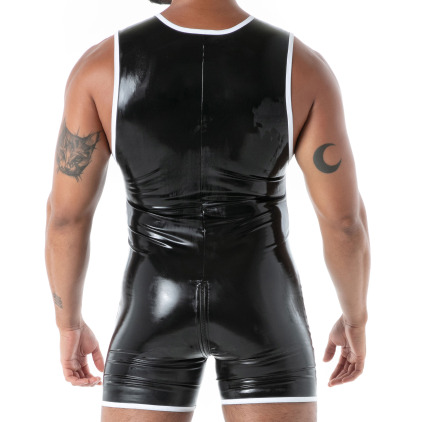 Body Zippé en Latex Seconde Peau Noir TOF Paris