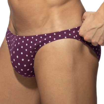 Slip Bikini Cum Dots Aubergine Addicted
