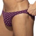 Addicted Cum Dots Bikini Briefs - Eggplant