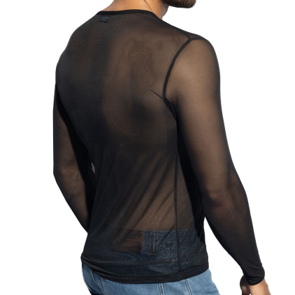 T-Shirt Net Manches Longues Noir ES Collection