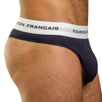 String Coton Bleu Marine Garçon Français